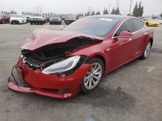 5YJSA1E10HF203142 - 2017 TESLA MODEL S წითელი ფოტო 2