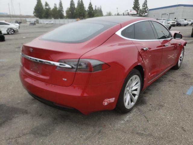 5YJSA1E10HF203142 - 2017 TESLA MODEL S წითელი ფოტო 4