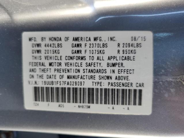 19UUB1F57FA029097 - 2015 ACURA TLX TECH SILVER photo 10