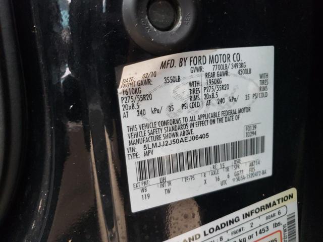 5LMJJ2J50AEJ06405 - 2010 LINCOLN NAVIGATOR 黑色 照片 10