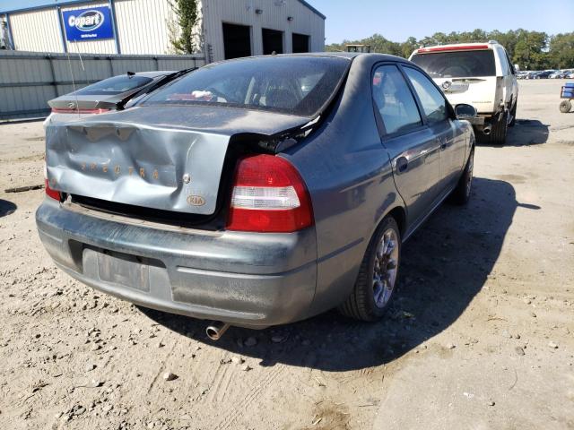 KNAFB161015016646 - 2001 KIA SPECTRA GS BLUE photo 4