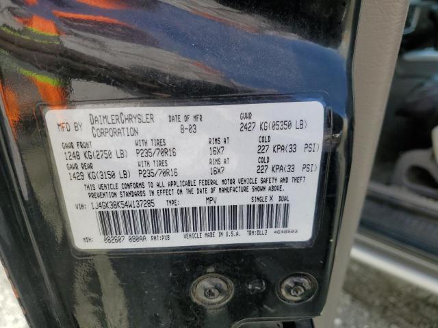 1J4GK38K54W137285 - 2004 JEEP LIBERTY RE Qara foto 10