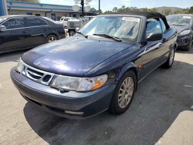 YS3DD78N6X7003493 - 1999 SAAB 9-3 S BLUE photo 2