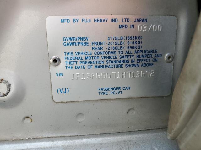 JF1SF65671H713672 - 2001 SUBARU FORESTER S SILVER photo 13