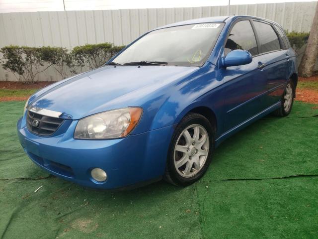 KNAFE161365269913 - 2006 KIA SPECTRA5 BLUE photo 2