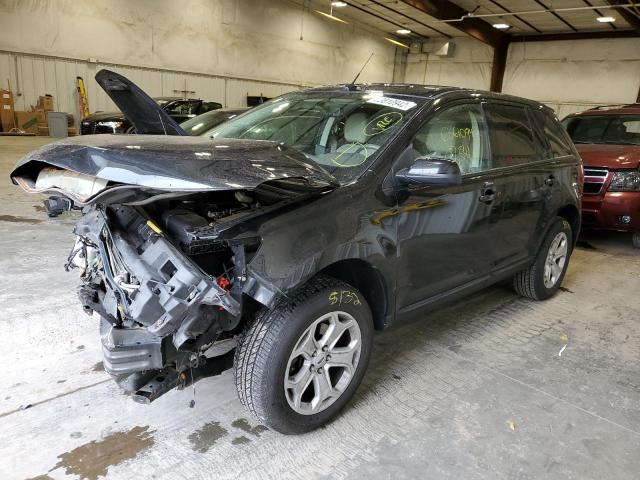 2FMDK3JC1EBB73579 - 2014 FORD EDGE SEL BLACK photo 2