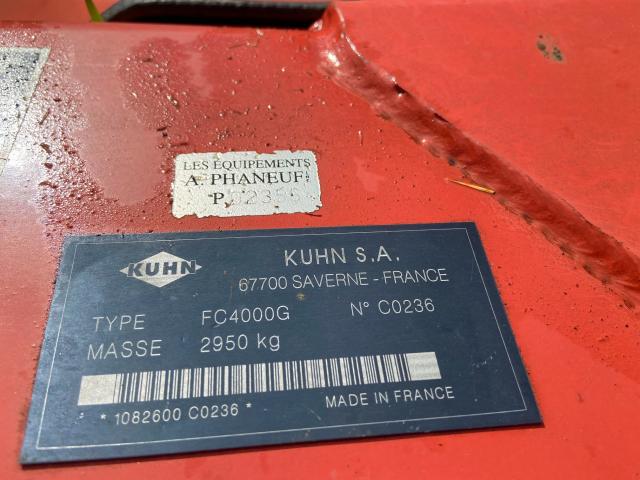 undefined - 2000 KUHN FC4000G RED photo 9