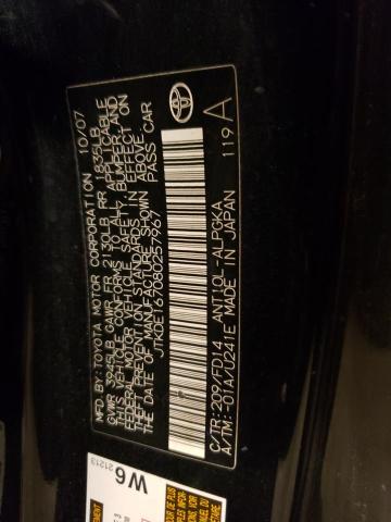 JTKDE167080257967 - 2008 TOYOTA SCION TC BLACK photo 10