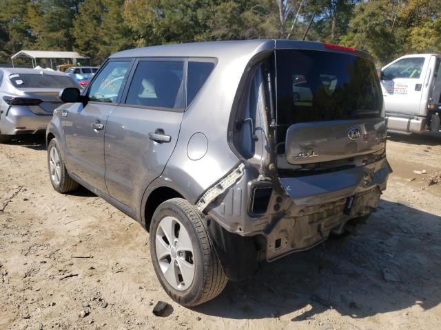 KNDJN2A24F7221134 - 2015 KIA SOUL GRAY photo 3