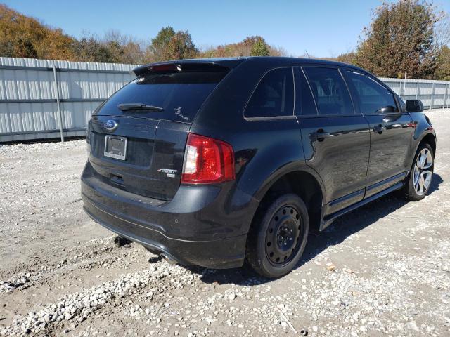 2FMDK4AK9BBA87106 - 2011 FORD EDGE SPORT BLUE photo 4