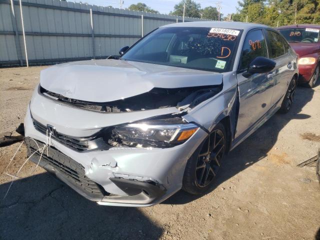 2HGFE2F53NH509630 - 2022 HONDA CIVIC SPOR GRAY photo 2