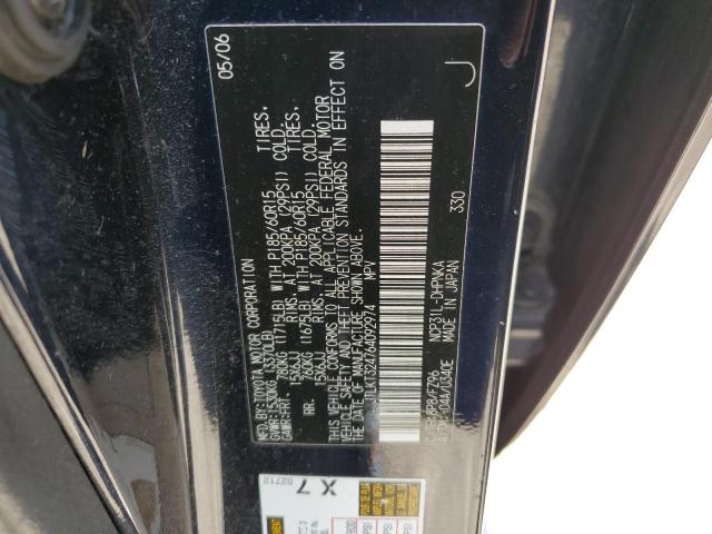 JTLKT324764092974 - 2006 TOYOTA SCION XB შავი ფოტო 10