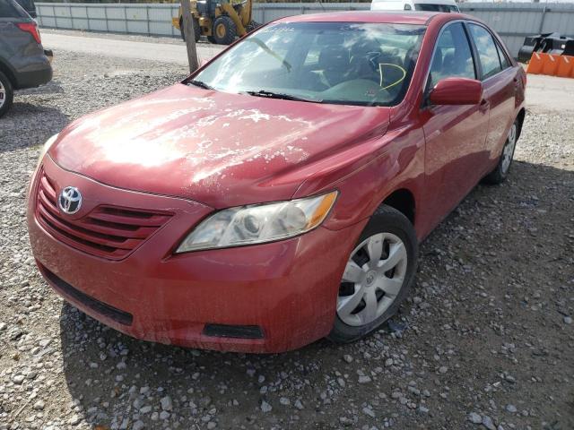 4T1BE46K87U171765 - 2007 TOYOTA CAMRY CE RED photo 2
