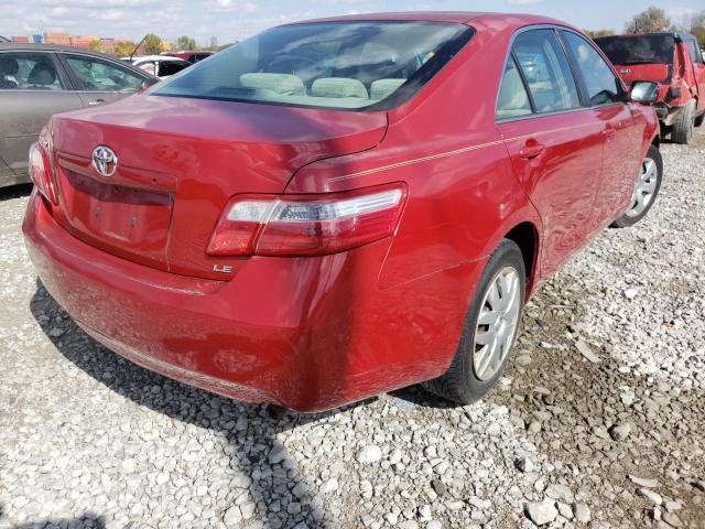 4T1BE46K87U171765 - 2007 TOYOTA CAMRY CE RED photo 4