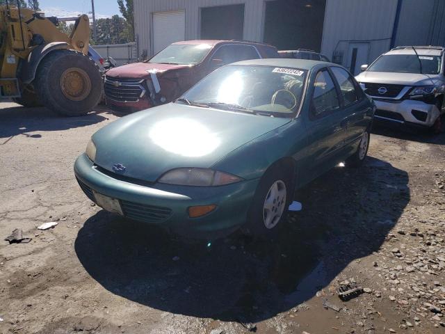 1G1JF5240X7152404 - 1999 CHEVROLET CAVALIER L GREEN photo 2