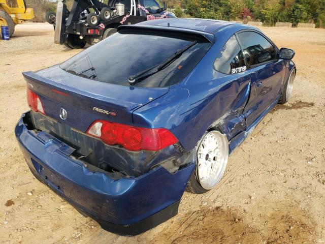 JH4DC53013S002610 - 2003 ACURA RSX TYPE-S BLUE photo 4