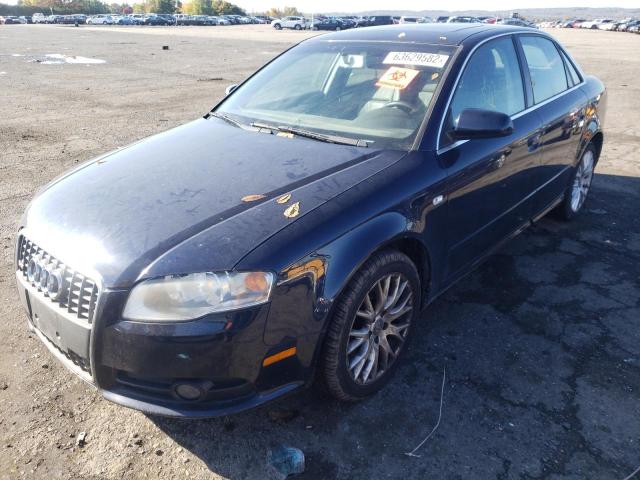 WAUDF78E18A147231 - 2008 AUDI A4 2.0T QU BLACK photo 2