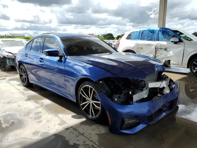 WBA5R7C55KAE82778 - 2019 BMW 330XI BLUE photo 1