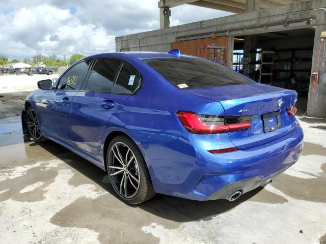 WBA5R7C55KAE82778 - 2019 BMW 330XI BLUE photo 3