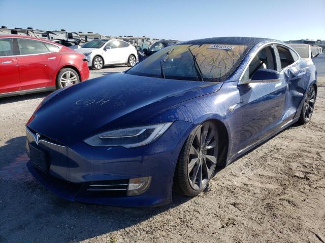 5YJSA1E24JF239818 - 2018 TESLA MODEL S Mavi foto 2
