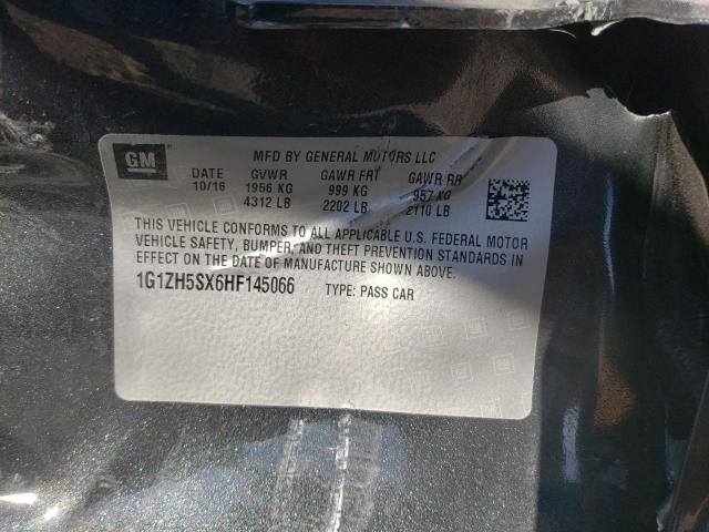 1G1ZH5SX6HF145066 - 2017 CHEVROLET MALIBU PRE 灰色 照片 10