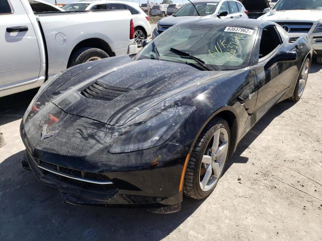 1G1YA2D79F5112562 - 2015 CHEVROLET CORVETTE S BLACK photo 2