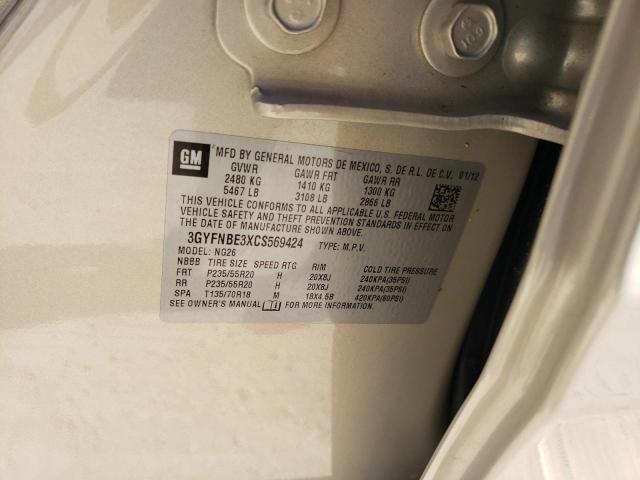 3GYFNBE3XCS569424 - 2012 CADILLAC SRX PERFOR 金色 照片 10