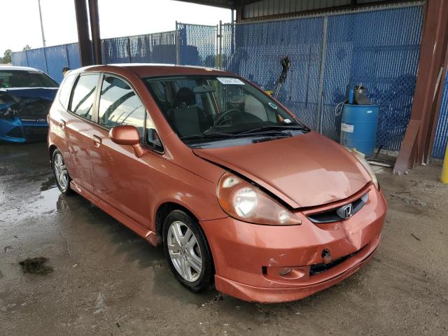 JHMGD38627S068536 - 2007 HONDA FIT S ORANGE photo 1