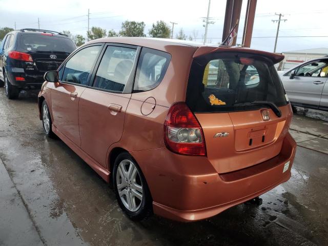 JHMGD38627S068536 - 2007 HONDA FIT S ORANGE photo 3