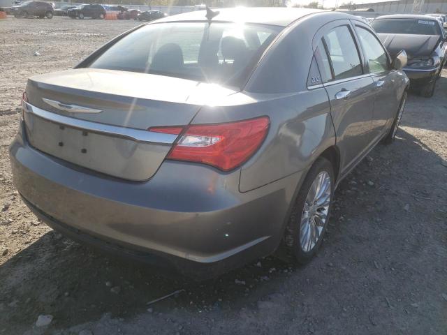 1C3CCBCG3DN737120 - 2013 CHRYSLER 200 LIMITE GRAY photo 4