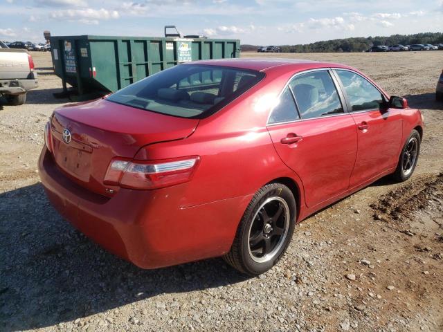 4T1BE46K37U180258 - 2007 TOYOTA CAMRY CE RED photo 4