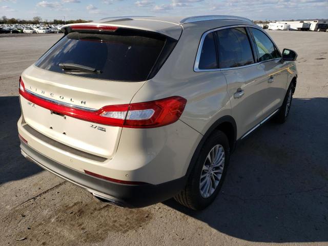 2LMTJ8KP3GBL36009 - 2016 LINCOLN MKX SELECT BEIGE photo 4