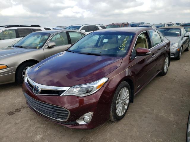 4T1BD1EB4FU042472 - 2015 TOYOTA AVALON HYB BURGUNDY photo 2