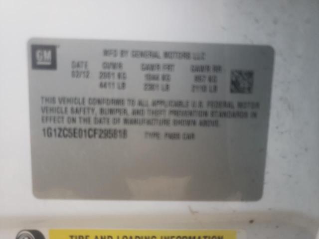 1G1ZC5E01CF295818 - 2012 CHEVROLET MALIBU 1LT 白色 照片 10