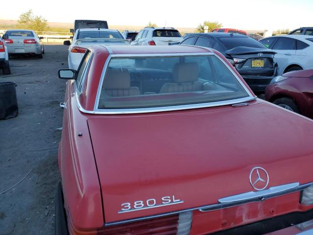 WDBBA45C9FA032267 - 1985 MERCEDES-BENZ 380 SL RED photo 9