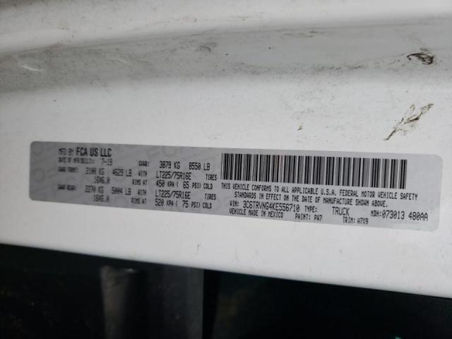 3C6TRVNG4KE556710 - 2019 RAM PROMASTER 白色 照片 10