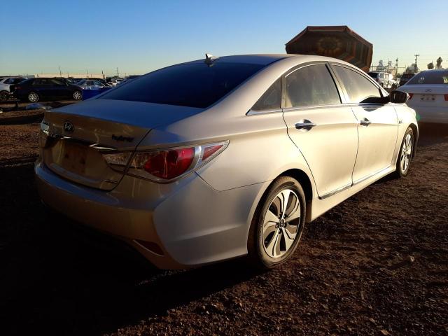 KMHEC4A49FA123588 - 2015 HYUNDAI SONATA HYB SILVER photo 4