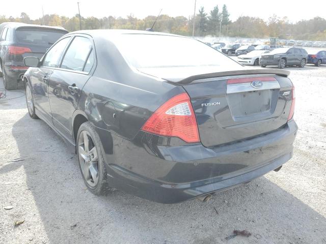 3FAHP0KC4BR159943 - 2011 FORD FUSION SPO BLACK photo 3