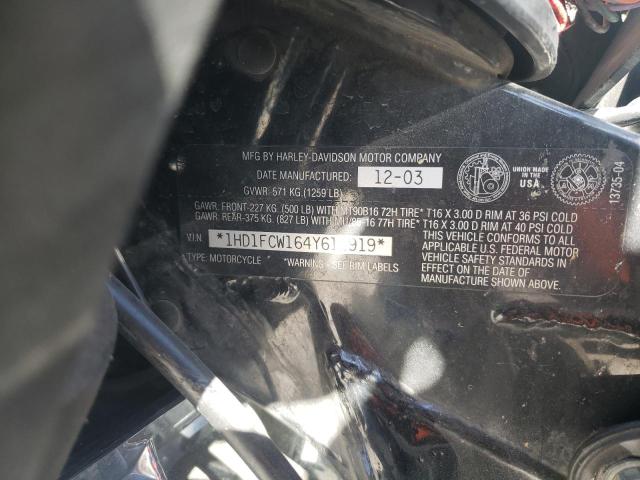 1HD1FCW164Y611919 - 2004 HARLEY-DAVIDSON FLHTCUI 蓝色 照片 10