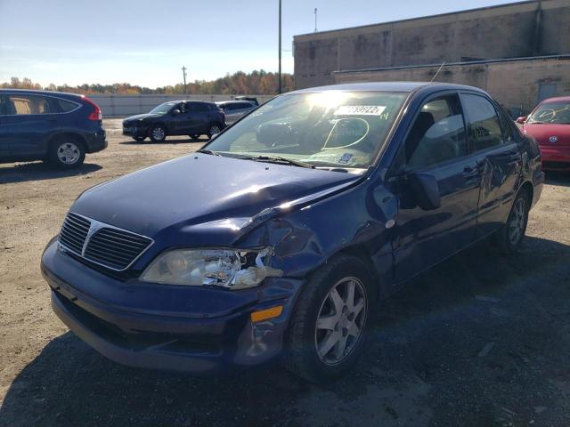 JA3AJ36E73U026144 - 2003 MITSUBISHI LANCER BLUE photo 2