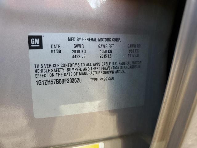 1G1ZH57B58F203620 - 2008 CHEVROLET MALIBU 1LT 棕色 照片 10