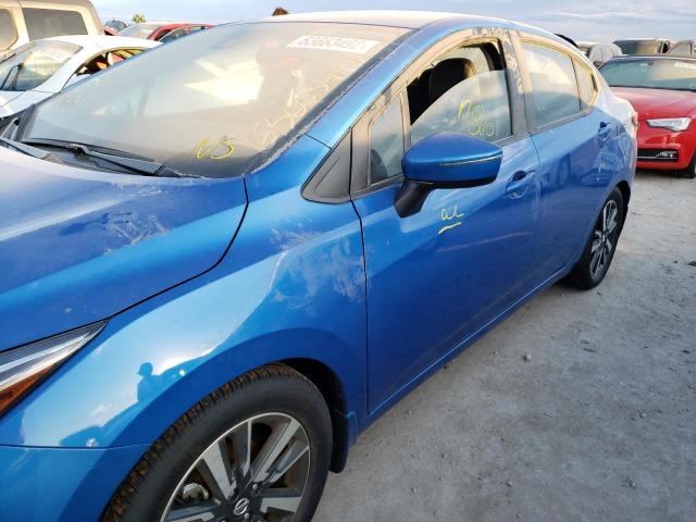 3N1CN8EV3ML847351 - 2021 NISSAN VERSA SV BLUE photo 9