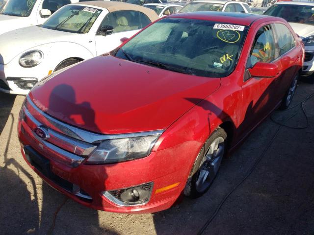 3FAHP0KC8AR415256 - 2010 FORD FUSION SPO RED photo 2