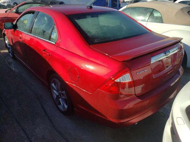 3FAHP0KC8AR415256 - 2010 FORD FUSION SPO RED photo 3