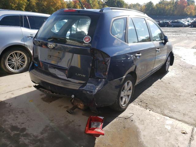 KNAFG526777104164 - 2007 KIA RONDO LX BLUE photo 4