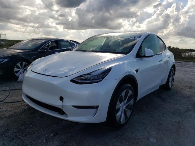 7SAYGDEE3NF324825 - 2022 TESLA MODEL Y SILVER photo 2