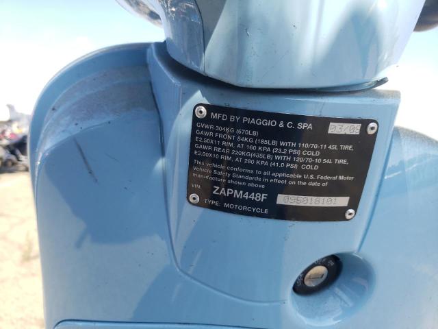 ZAPM448F095018101 - 2009 VESPA LX 150 BLUE photo 10