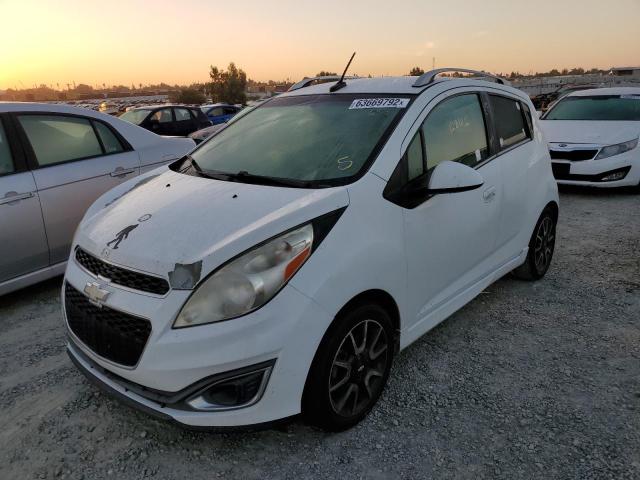 KL8CF6S92DC516593 - 2013 CHEVROLET SPARK 2LT WHITE photo 2