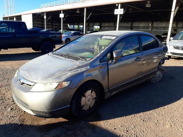 JHMFA36276S010179 - 2006 HONDA CIVIC HYBR GRAY photo 2