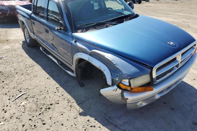 1B7HG48N52S591648 - 2002 DODGE DAKOTA QUA BLUE photo 9